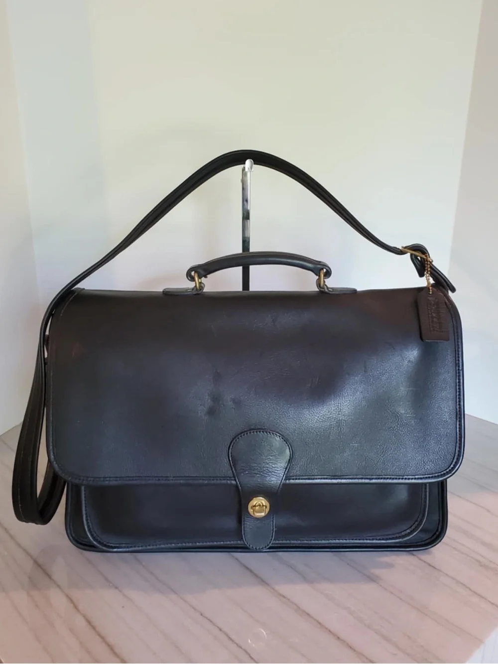 Vintage Coach Metropolitan Briefcase Black Leather 1994 | The Devil Wears Prada